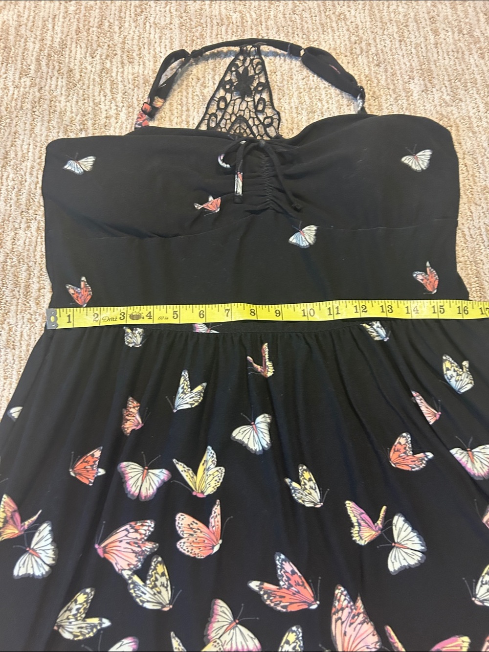 No Boundaries Black Butterfly Print Summer Dress - Picture 4 of 7
